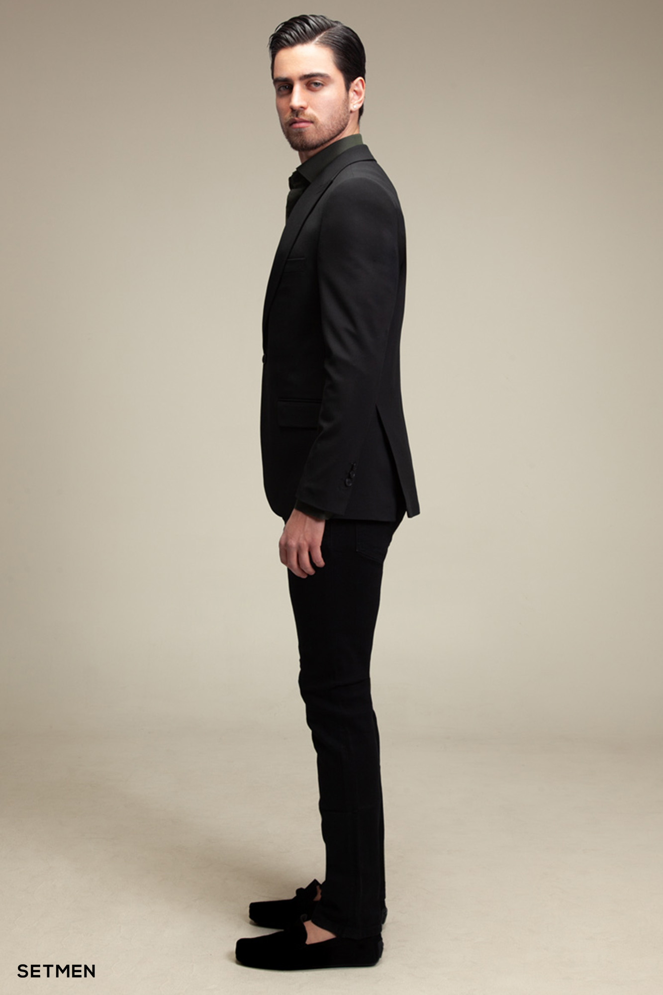 کت تک مردانه یقه بلیزر