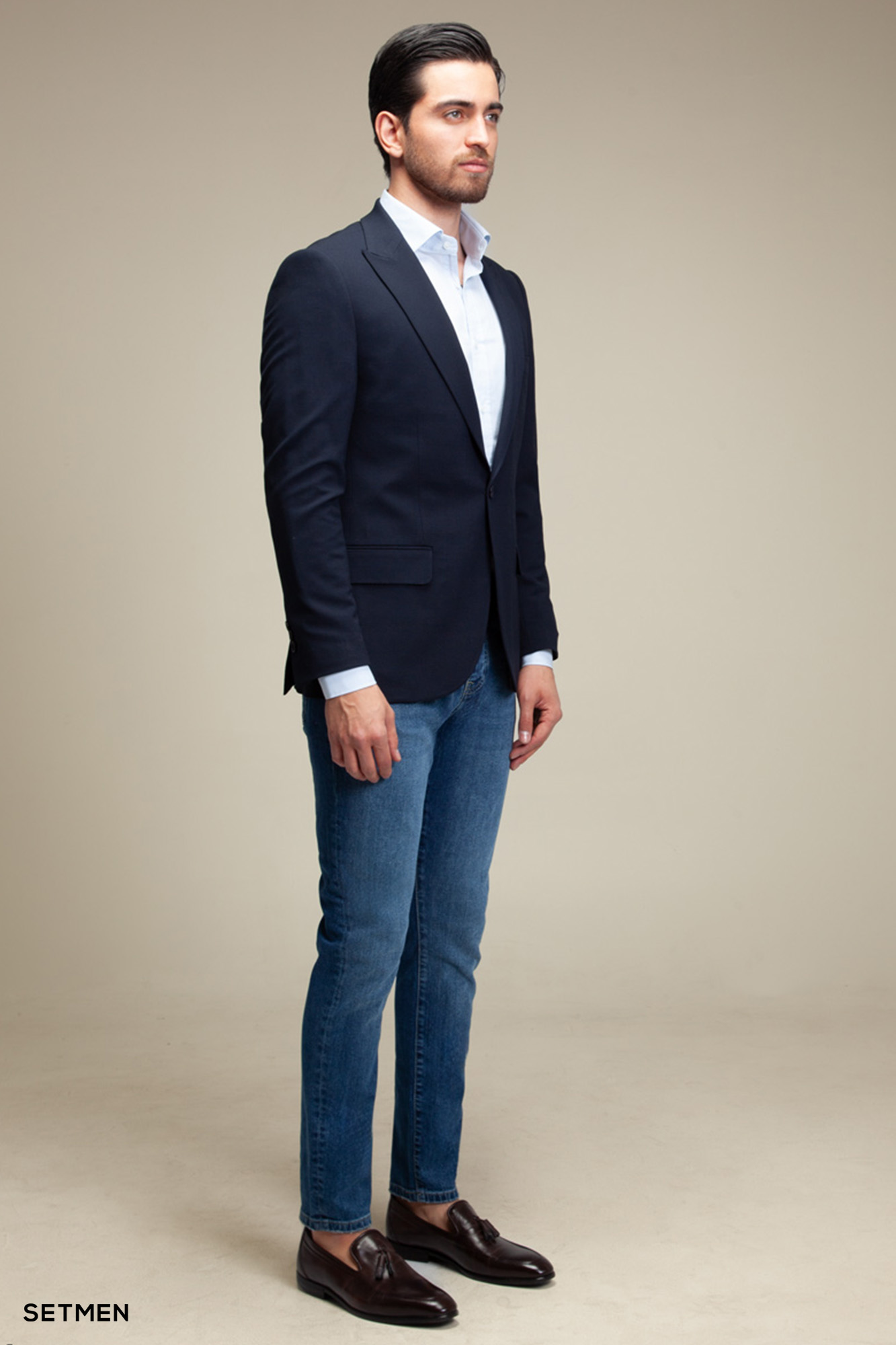 کت تک مردانه یقه بلیزر