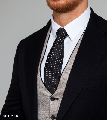 کت و شلوار ژیله دورو یقه انگلیسی