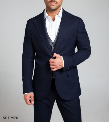 کت و شلوار ژیله دورو یقه انگلیسی