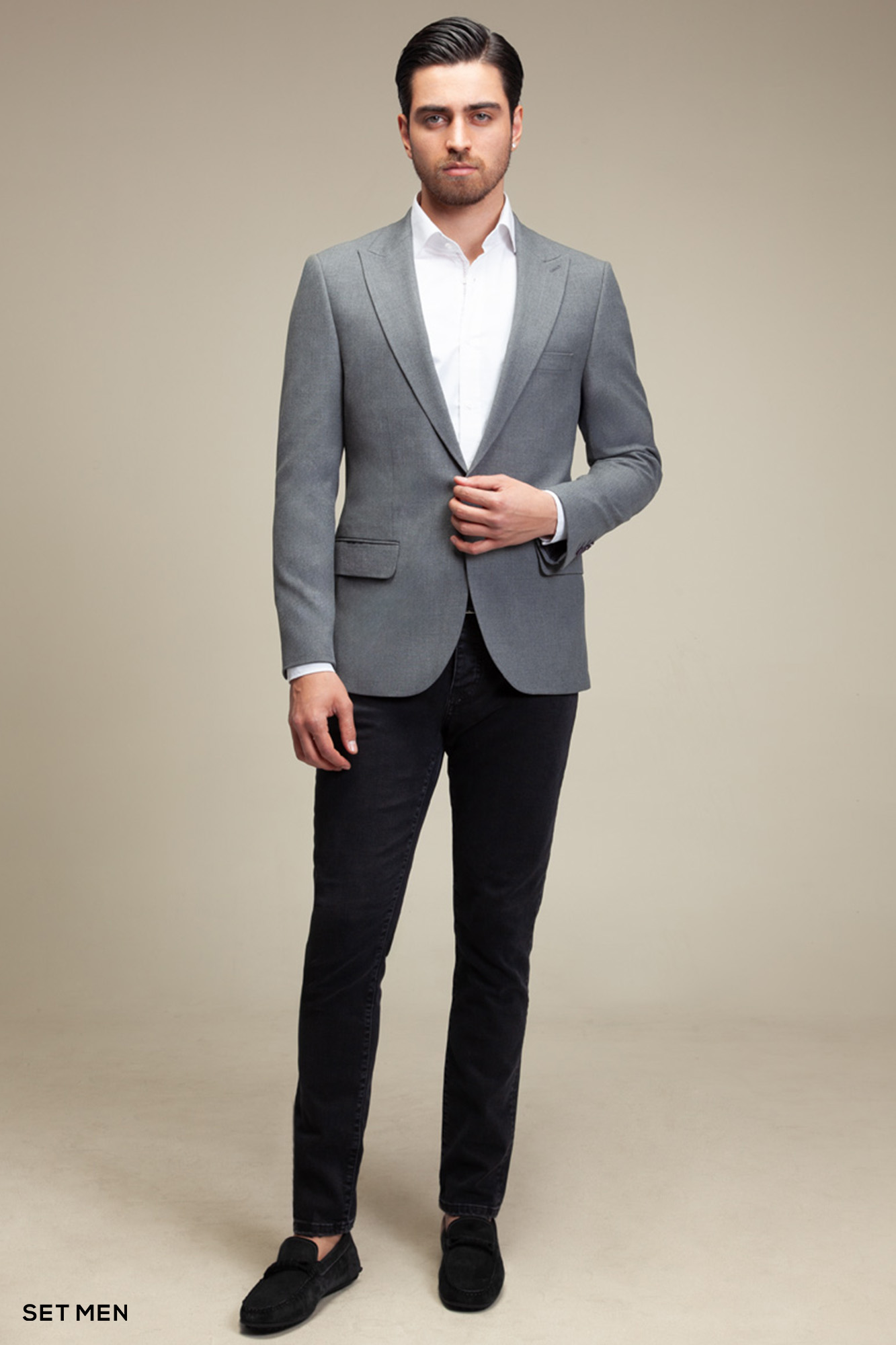 کت تک مردانه یقه بلیزر