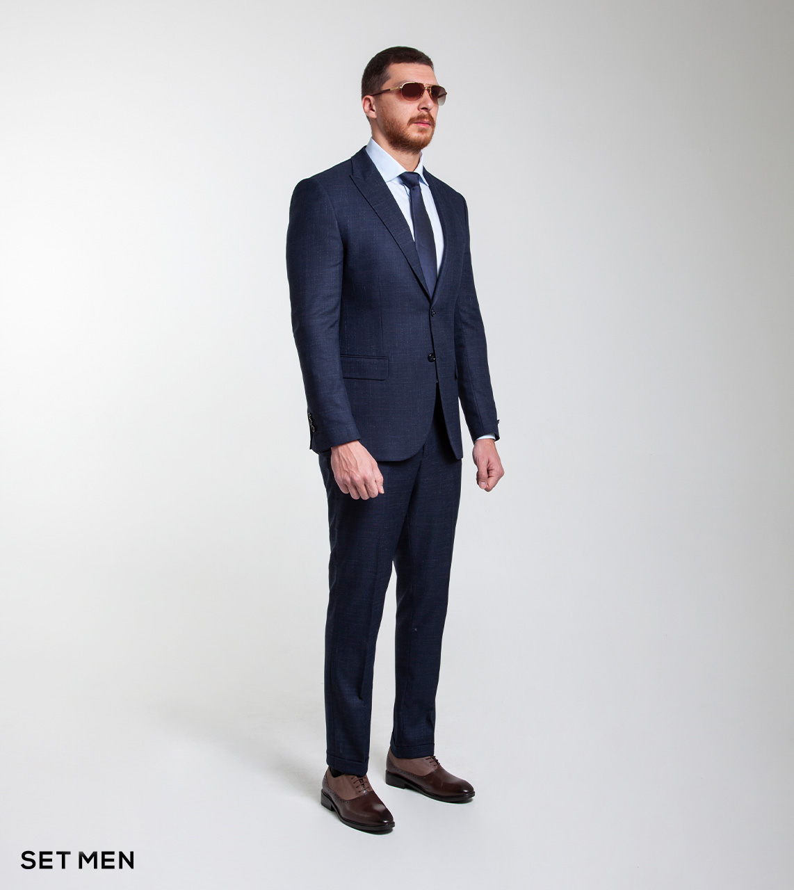 کت و شلوار یقه بلیزر دو دکمه دو چاک