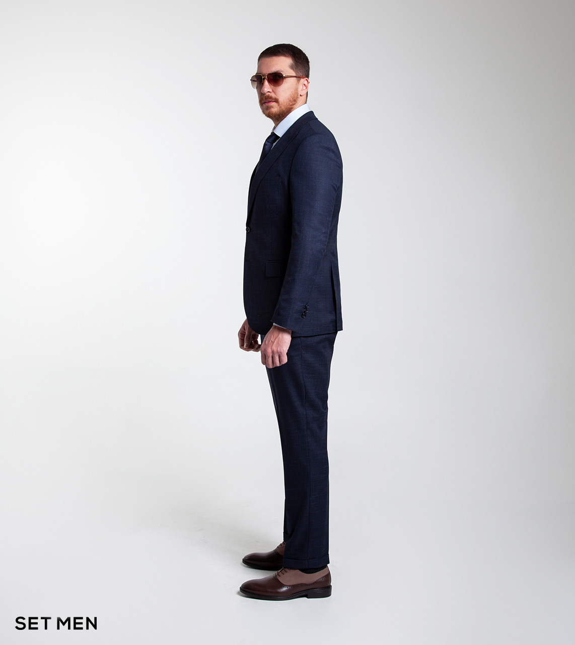 کت و شلوار یقه بلیزر دو دکمه دو چاک