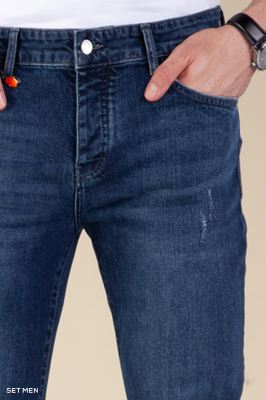 شلوار جین مردانه اسلیم زاپ دار