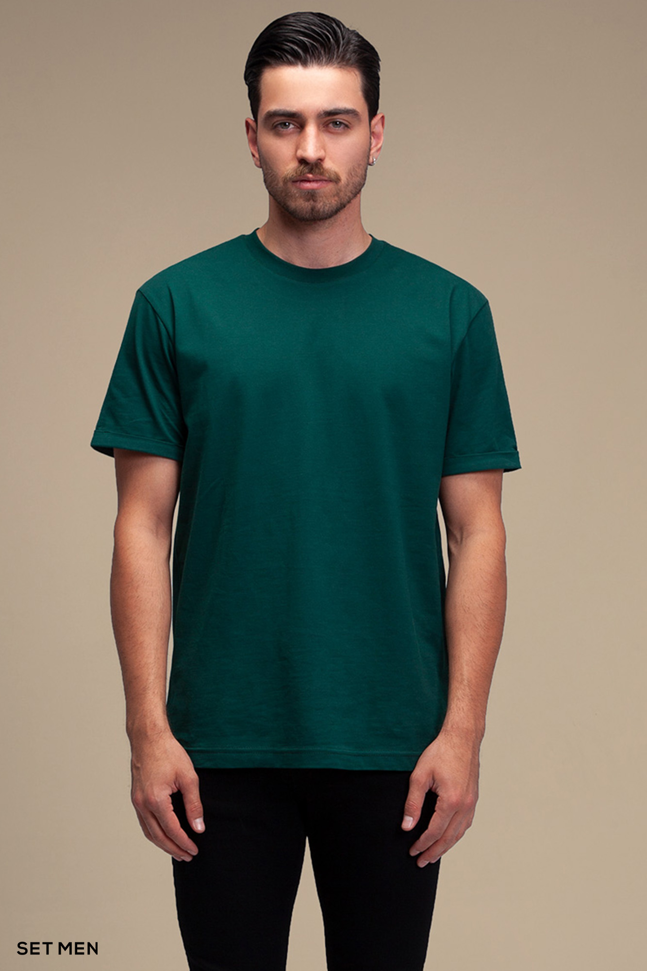 تیشرت مردانه یقه گرد آستین کوتاه