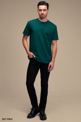 تیشرت مردانه یقه گرد آستین کوتاه