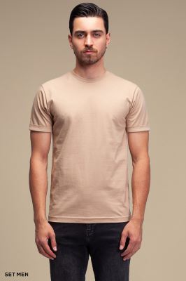 تیشرت مردانه یقه گرد آستین کوتاه