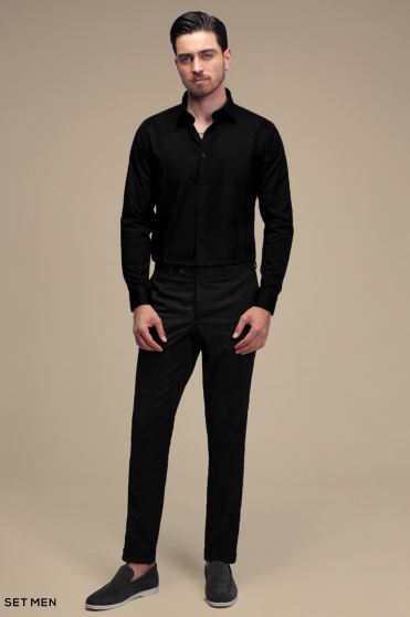 پیراهن مردانه ساده آستین بلند ست من