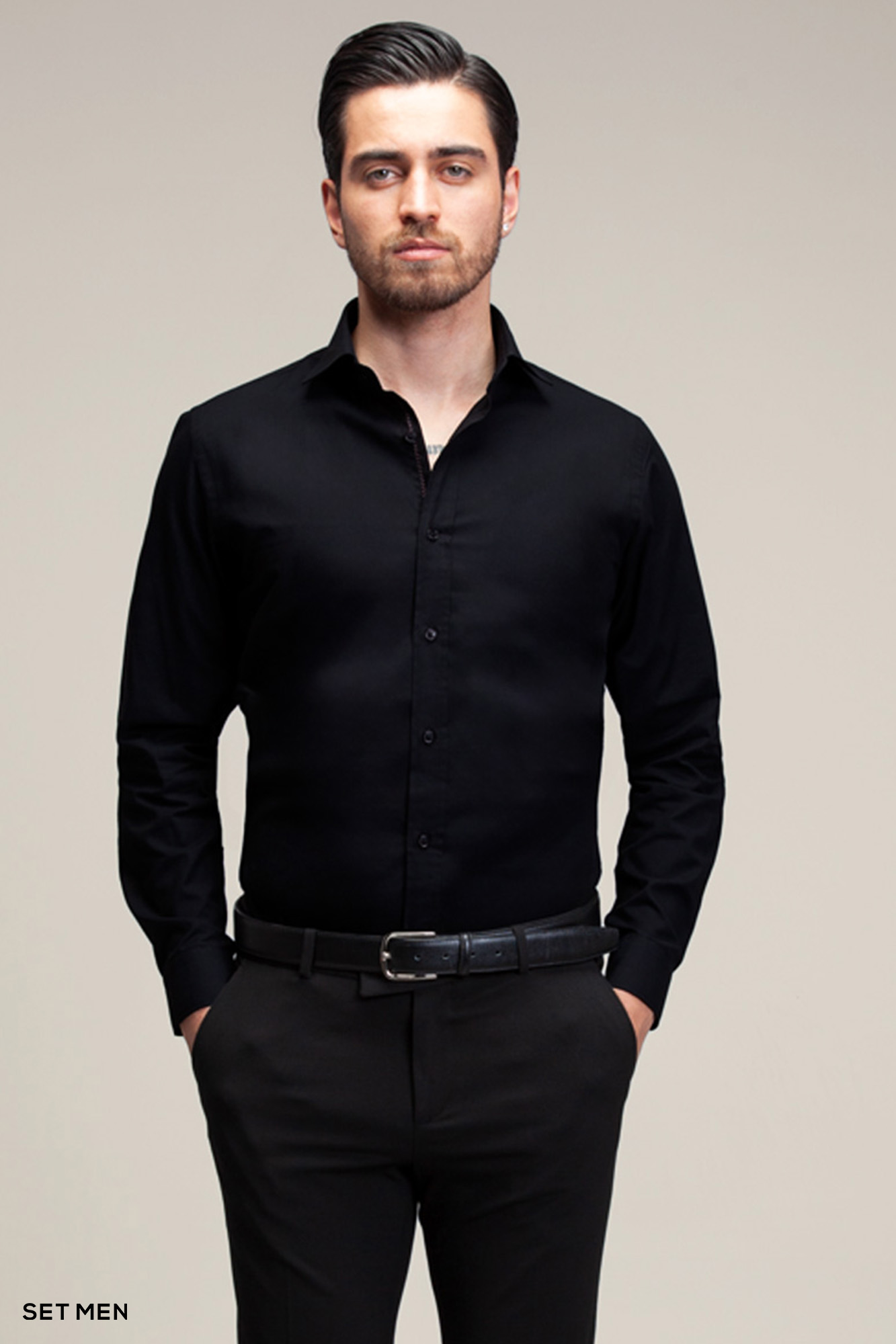 پیراهن مردانه آستین بلند ساده ست من