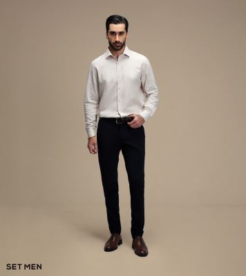 پیراهن مردانه لینن آستین بلند