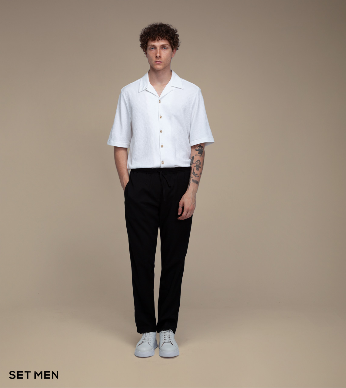 پیراهن مردانه آستین کوتاه کنفی