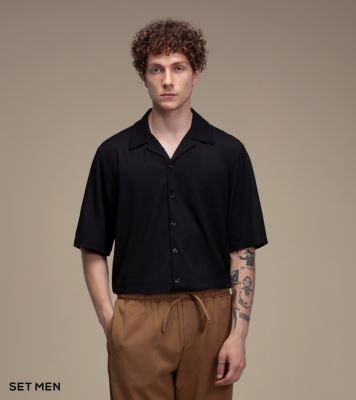 پیراهن مردانه آستین کوتاه کنفی