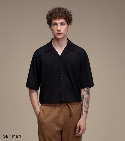 پیراهن مردانه آستین کوتاه کنفی