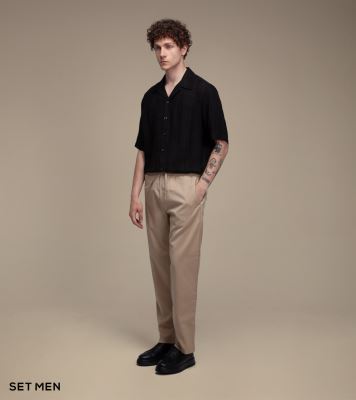 پیراهن مردانه آستین کوتاه کنفی