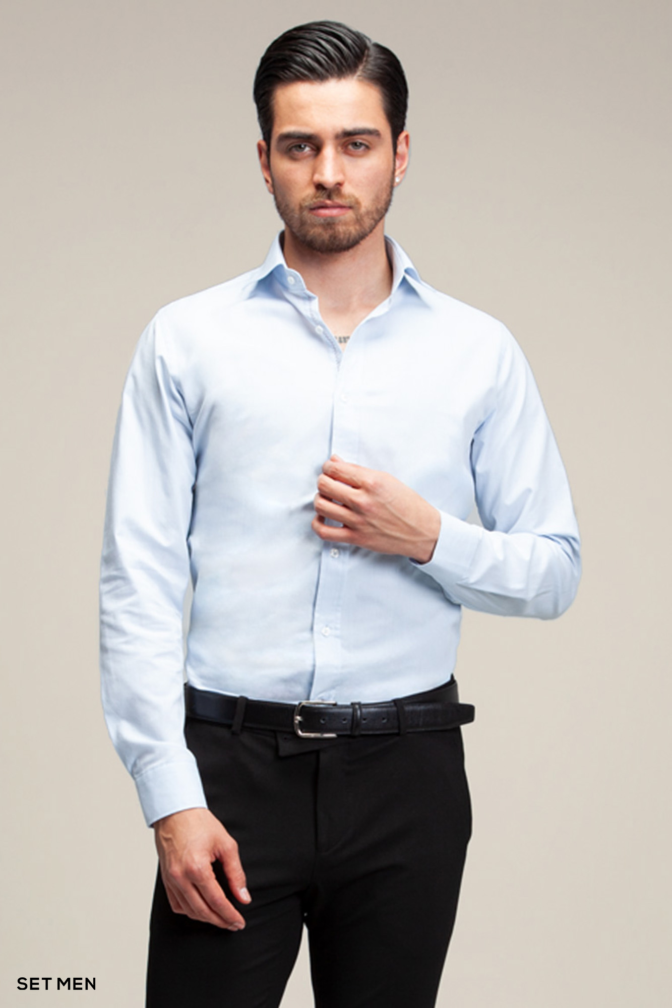پیراهن مردانه آستین بلند ساده ست من