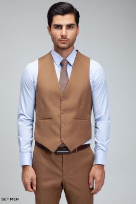 کت و شلوار مردانه سه تکه یقه بلیزر دو دکمه دو چاک