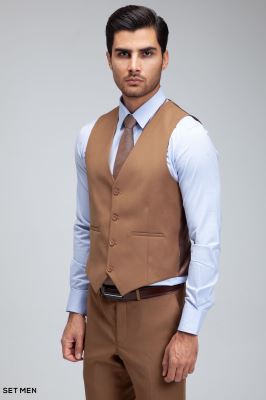 کت و شلوار مردانه سه تکه یقه بلیزر دو دکمه دو چاک