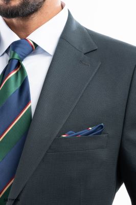 کت تک مردانه نیم آستر یقه انگلیسی تک دکمه دو چاک