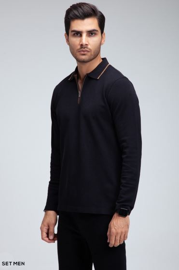 بلوز یقه زیپ دار