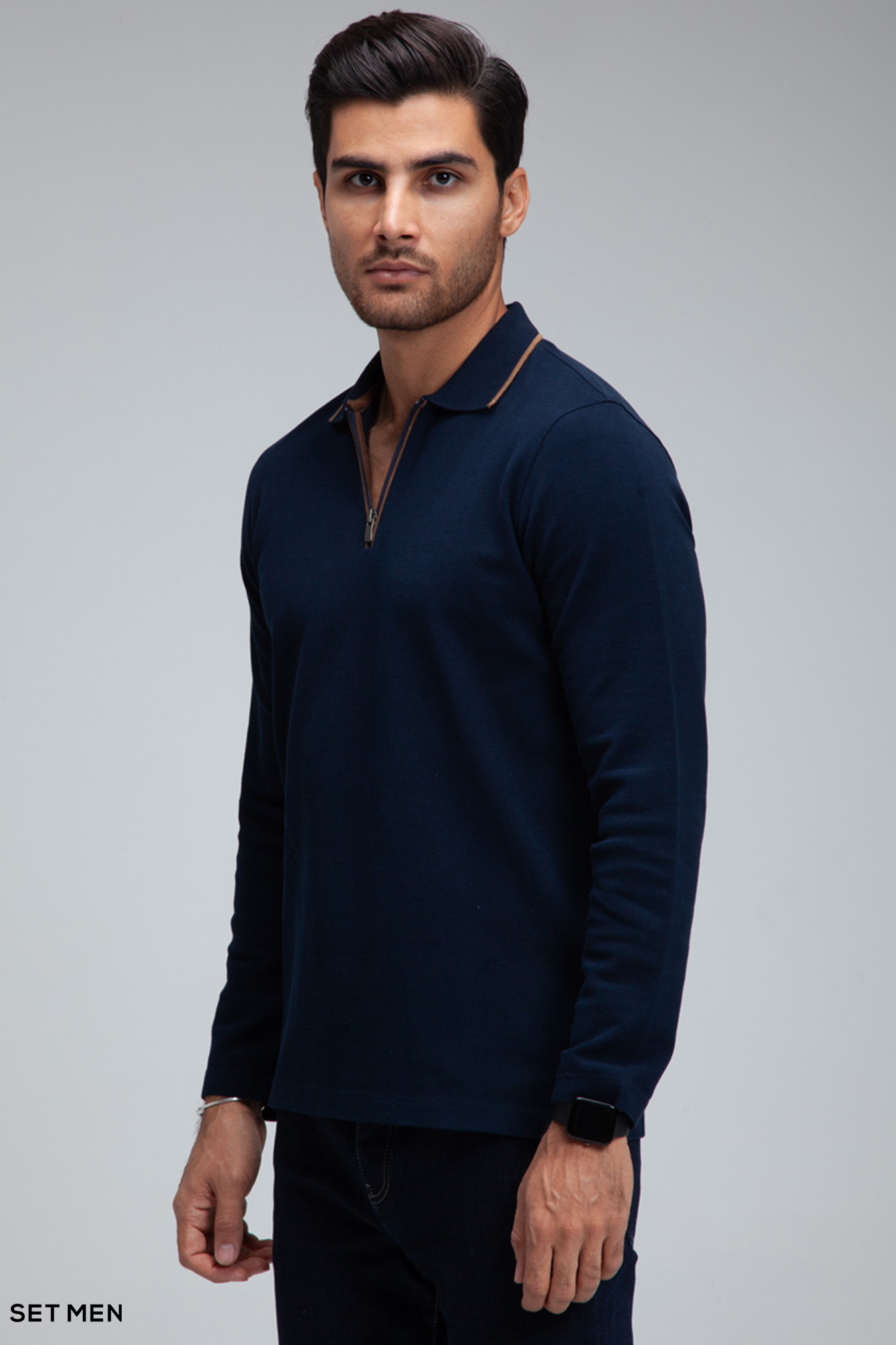 بلوز یقه زیپ دار