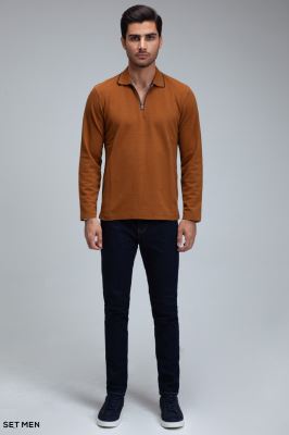 بلوز یقه زیپ دار