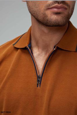 بلوز یقه زیپ دار