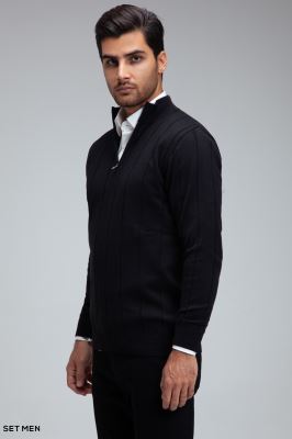 بافت مردانه نیم زیپ دیپلمات