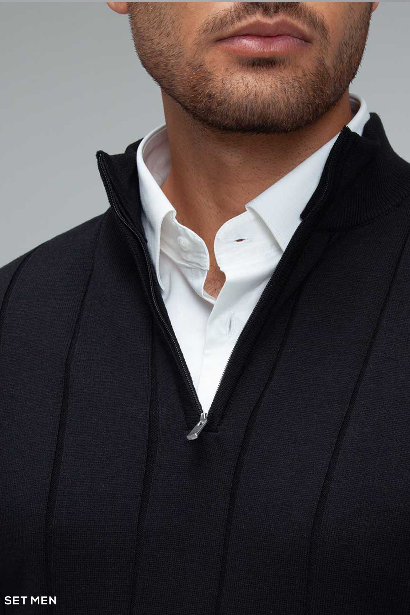 بافت مردانه نیم زیپ دیپلمات