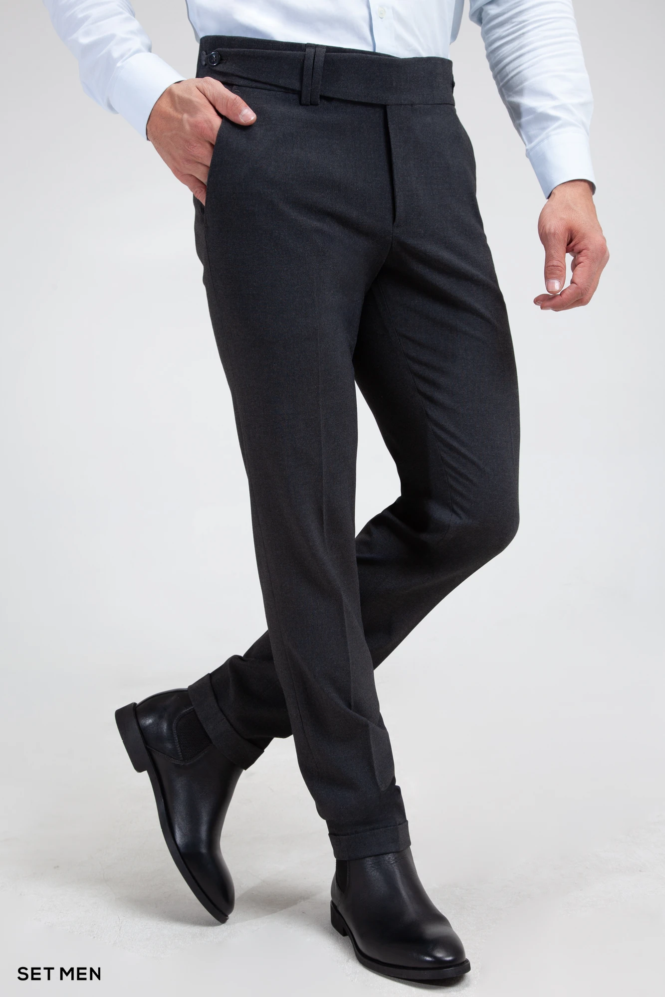 شلوار پارچه ای مردانه کمر پهن ایتالیایی