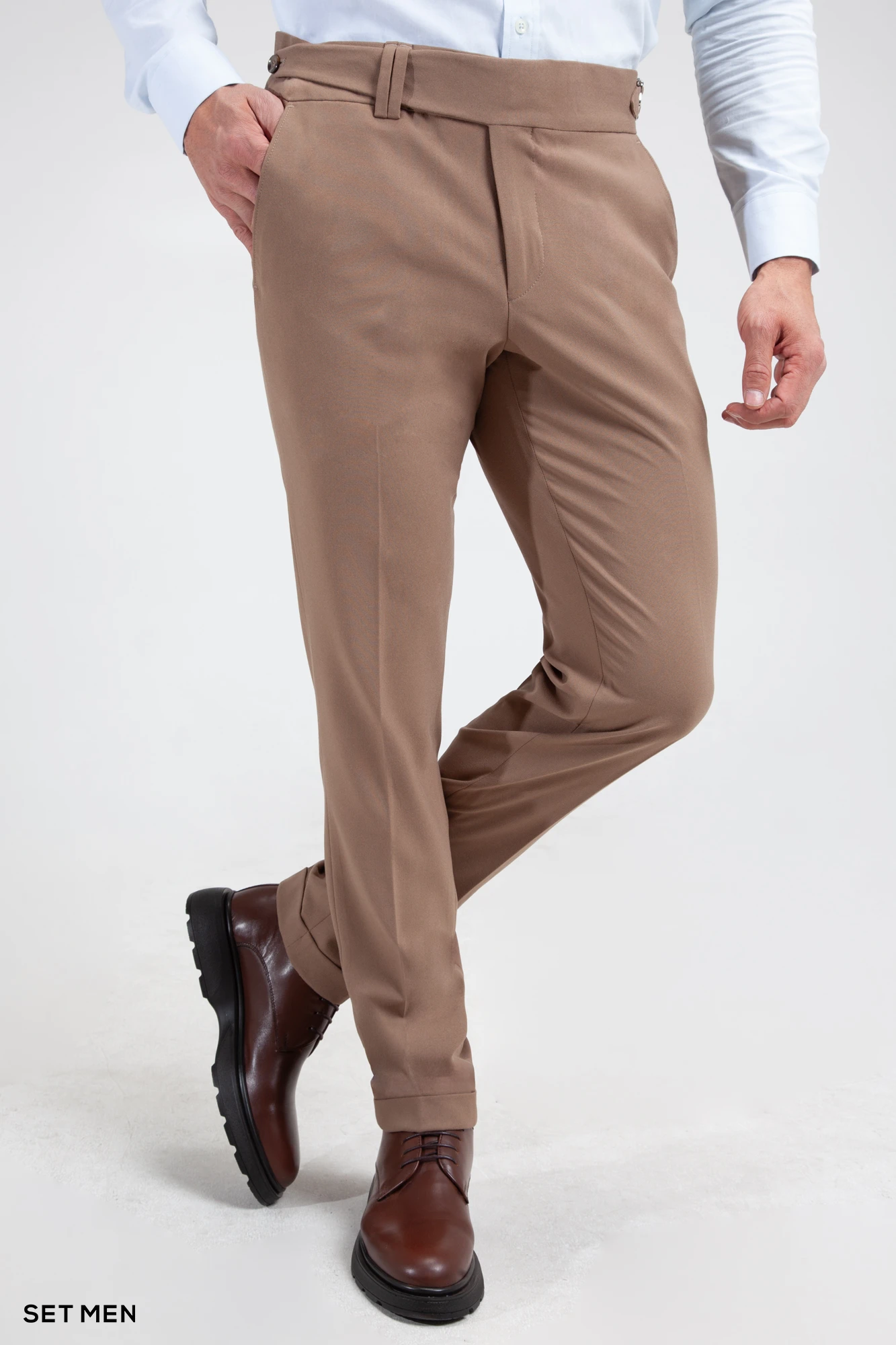 شلوار پارچه ای مردانه کمر پهن ایتالیایی