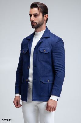 کت تک مردانه سافاری جیر