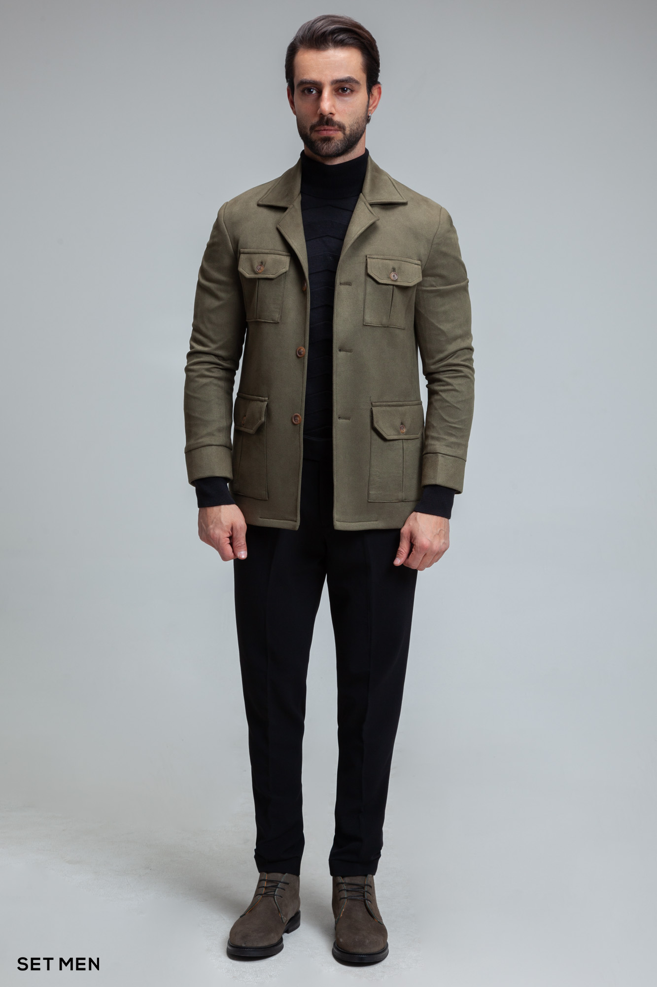 کت تک مردانه سافاری جیر