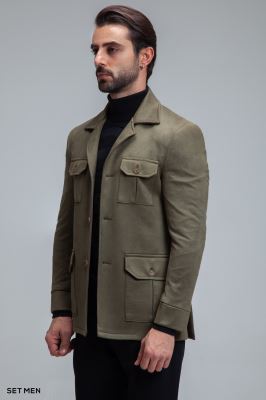 کت تک مردانه سافاری جیر