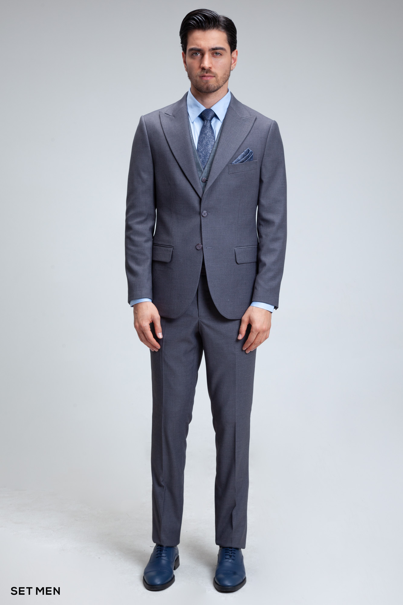 کت و شلوار مردانه سه تکه ژیله دورو