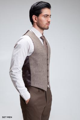 کت و شلوار مردانه سه تکه ژیله دورو