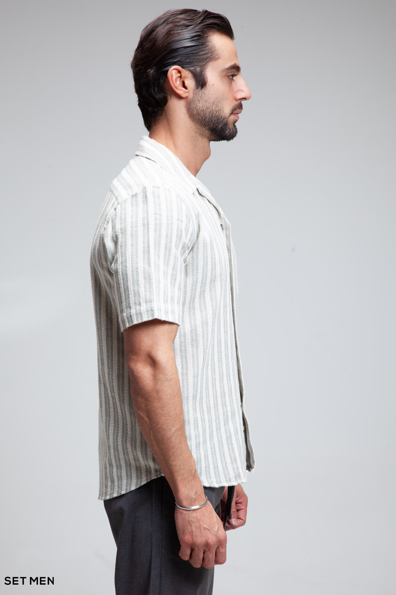 پیراهن مردانه کنفی آستین کوتاه