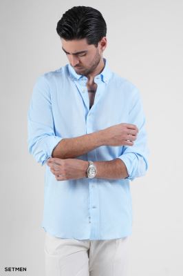 پیراهن مردانه آستین بلند لینن