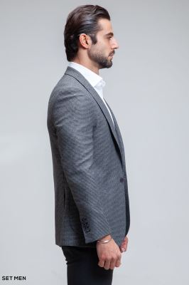 کت تک مردانه یقه بلیزر تک دکمه پیردوپل