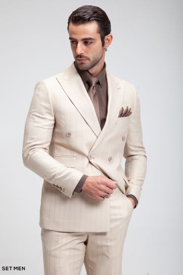 کت و شلوار مردانه شش دکمه دیپلمات