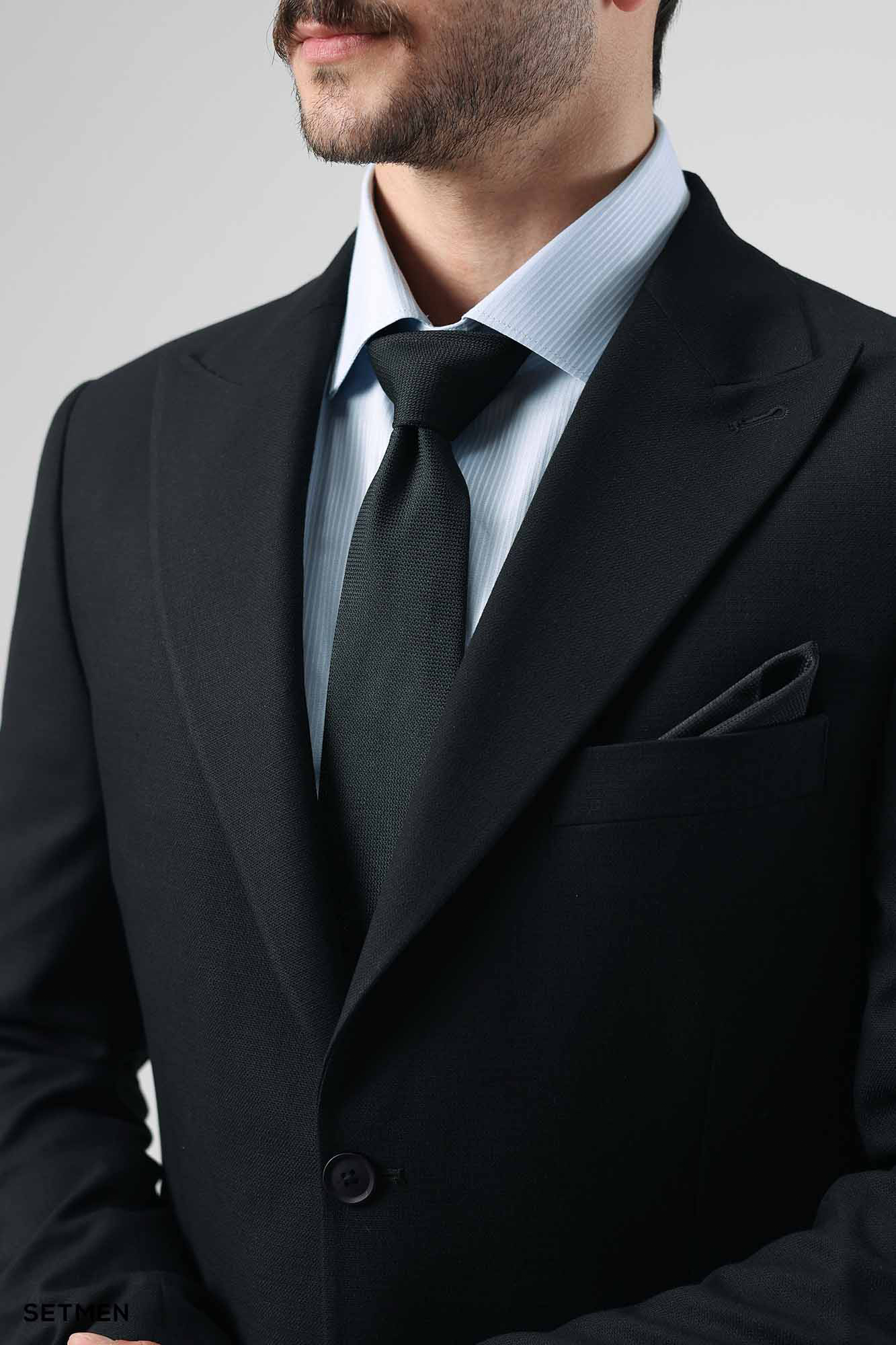 کت تک مردانه نیم آستر دو دکمه یقه ایتالیایی