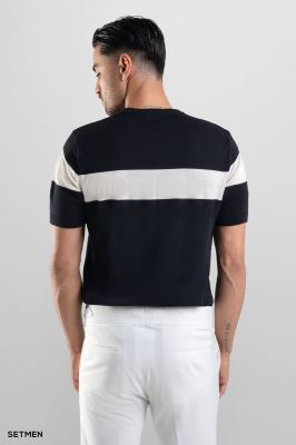 تیشرت مردانه یقه گرد بافت اولد مانی