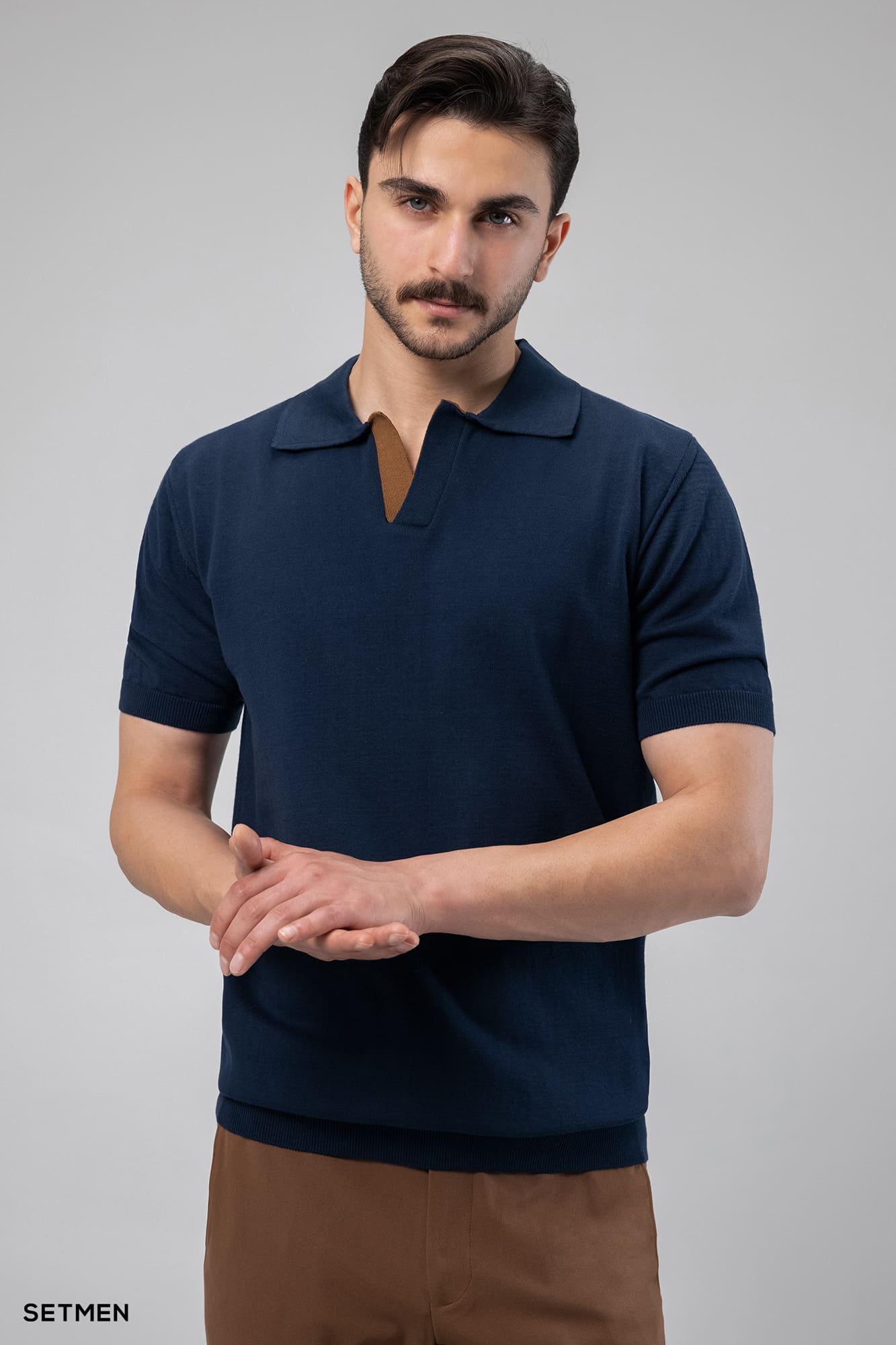 تیشرت یقه هفت بافت اولد مانی