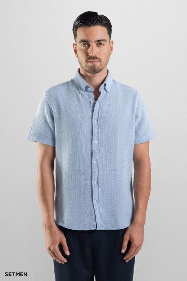 پیراهن مردانه آستین کوتاه کنفی