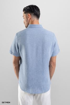 پیراهن مردانه آستین کوتاه کنفی