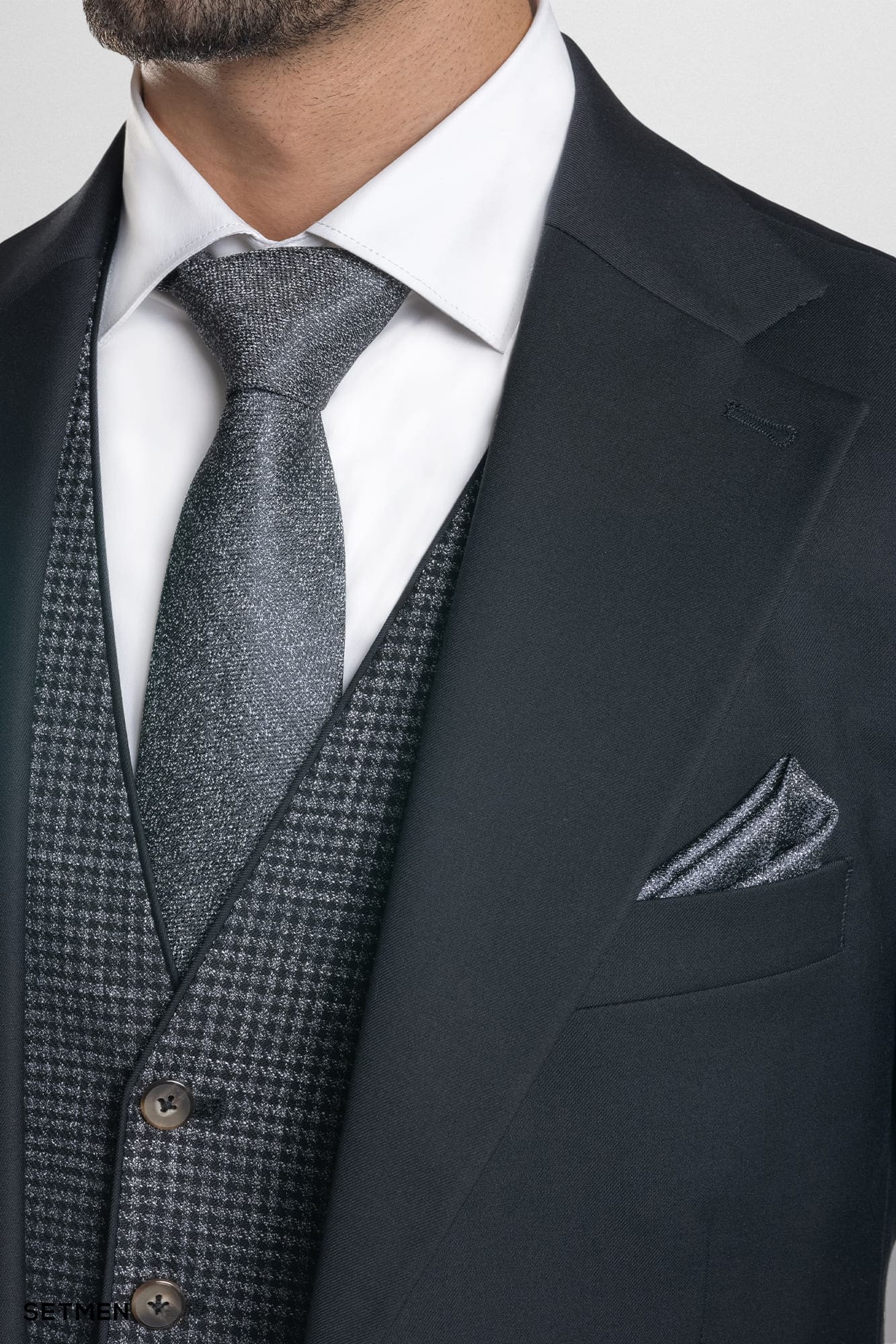 کت و شلوار مردانه سه تکه یقه انگلیسی ژیله دورو