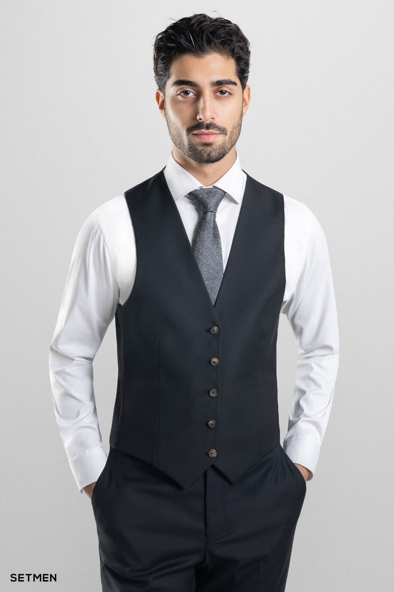 کت و شلوار مردانه سه تکه یقه انگلیسی ژیله دورو