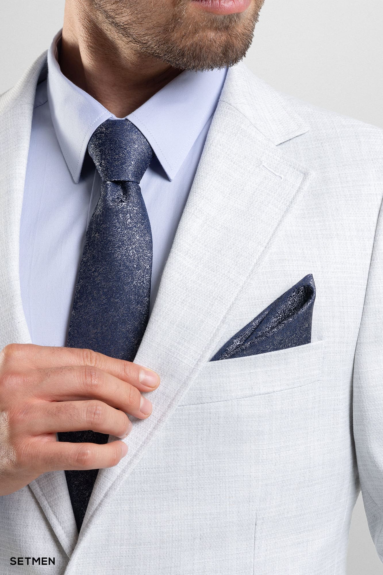 کت تک مردانه یقه انگلیسی نیم آستر دو دکمه