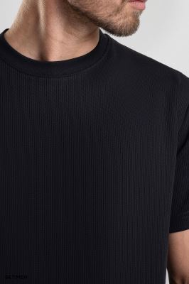 تیشرت مردانه ژاکارد یقه گرد