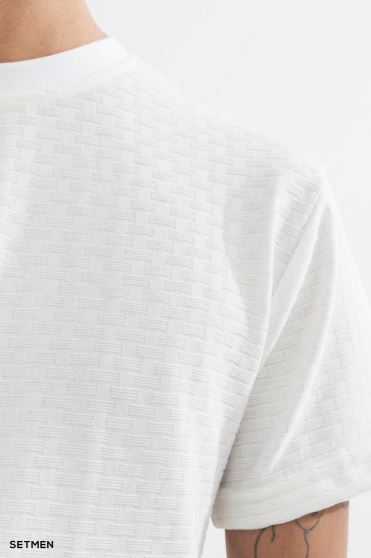 تیشرت مردانه ژاکارد یقه گرد