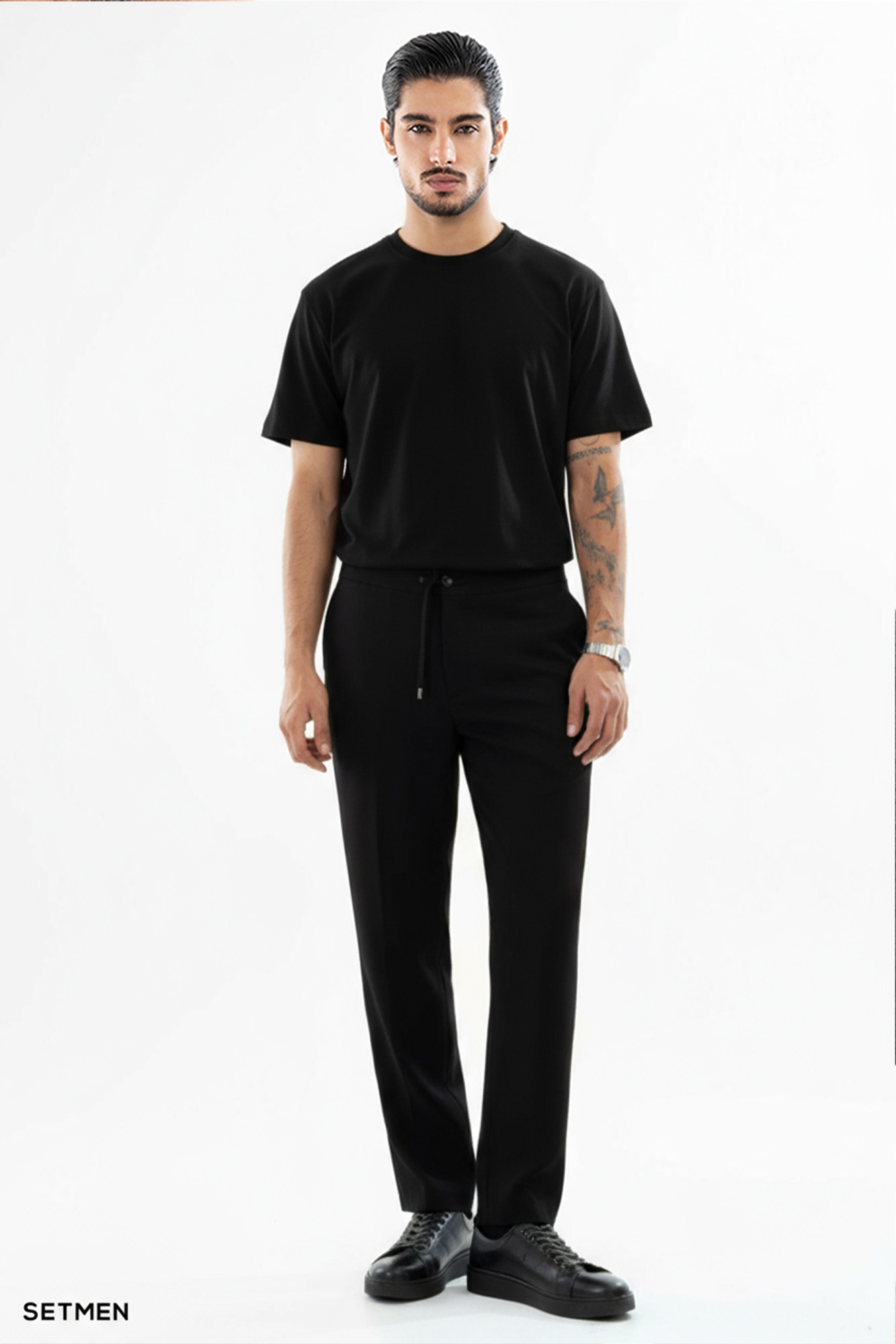 تیشرت مردانه ژاکارد یقه گرد